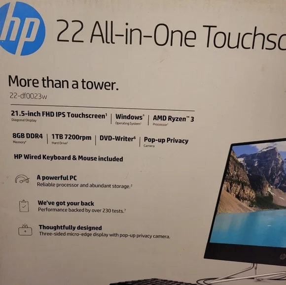 HP 22 All In One PC. - Picture 2 of 5